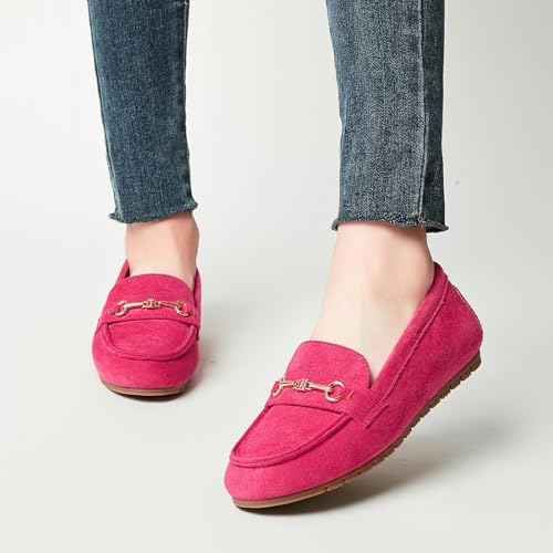 Image of BGSTGUDS Women's Wide Loafers Shoes Cute Dressy Shoes Ladies Comfort Slip Ons Work Shoes