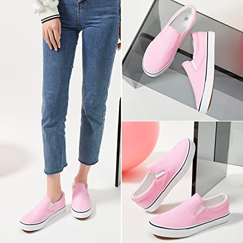Image of Women's Canvas Slip On Sneakers Non Slip Loafers | low top non slip on walking breathable casual comfortable fashion tennis