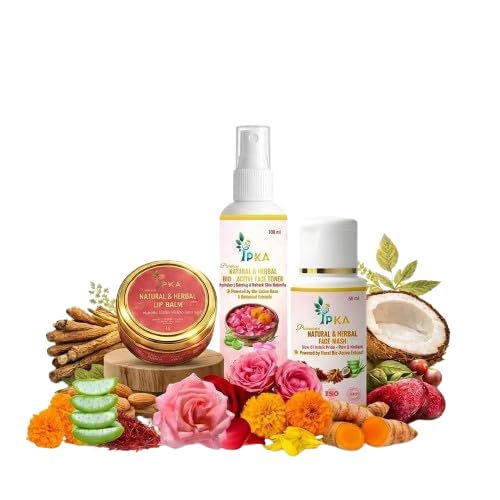 Herbal Skincare Combo (Lip Balm + Face Wash 50ml + Face Toner) | Natural Lip Care with Cow Ghee & Beetroot | Bio-Enzyme Cleanser & Alcohol-Free Toner for Soft, Glowing Skin-image-6