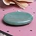 Acxico 2Pcs Jade Palm Stone Green Rock Crystal Healing Reiki Polished Worry Stone