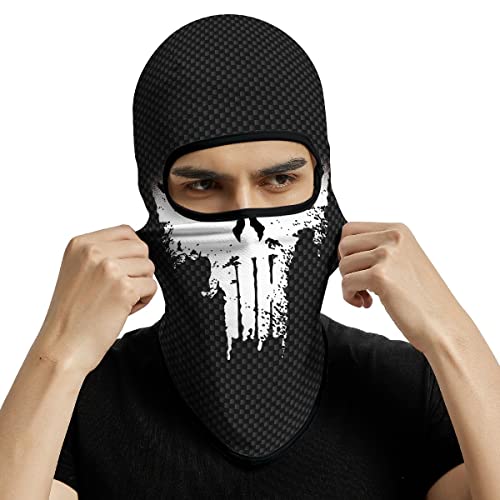 Red Plume 3PCS Balaclava Ski Mask Motorcycle Full Face Mask Outdoor Tactical Hood Headwear Mask Unisex for Cycling Halloween Windproof (Style 20)