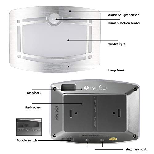 Motion-Sensor-Closet-Light-OxyLED-Wall-Lights-Battery-Operated-Luxury-Aluminum-Stick-on-Anywhere-Wall-Lamp-Sconces-Motion-Sensor-Indoor-Security-Light-for-Stair-Kitchen-Bathroom-Hallway-1-Pack
