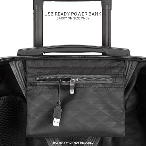 Image of SwissGear 7272 Energie Expandable Hardside Luggage with Spinner Wheels and TSA Lock, Light Gold, 3-Piece Set (19 /24 /27)