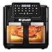 Produktbild LLIVEKIT 15L Heißluftfritteuse 2 Kammern mit Sichtfenster, 2600W Backofen XXL ohne Öl, Airfryer 12-in-1, Heißluft-Backofen mit Touchscreen 8 Zubehörteilen, Timer-Funktion