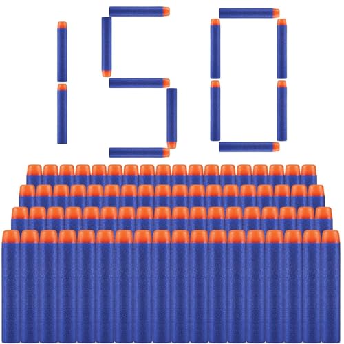 Balas Dardos,Munición De Espuma De Juguete,Juegos De Armas Y Proyectiles para Niños,Paquete de Recarga Balas para Niños,Refill Darts Accesorios Nerf para N Strike Elite Blasters Series,150PC,7.2CM