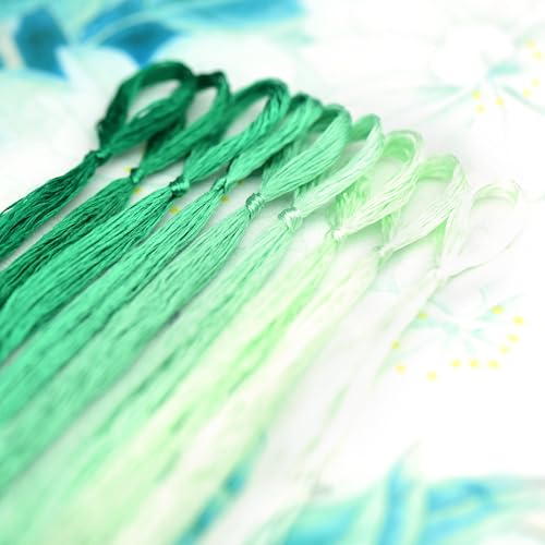 Image of Mulberry Silk Floss Embroidery Thread Floss-Cross Stitch Threads China Silk Woven Jewelry Threads DIY Sewing Kits (16)