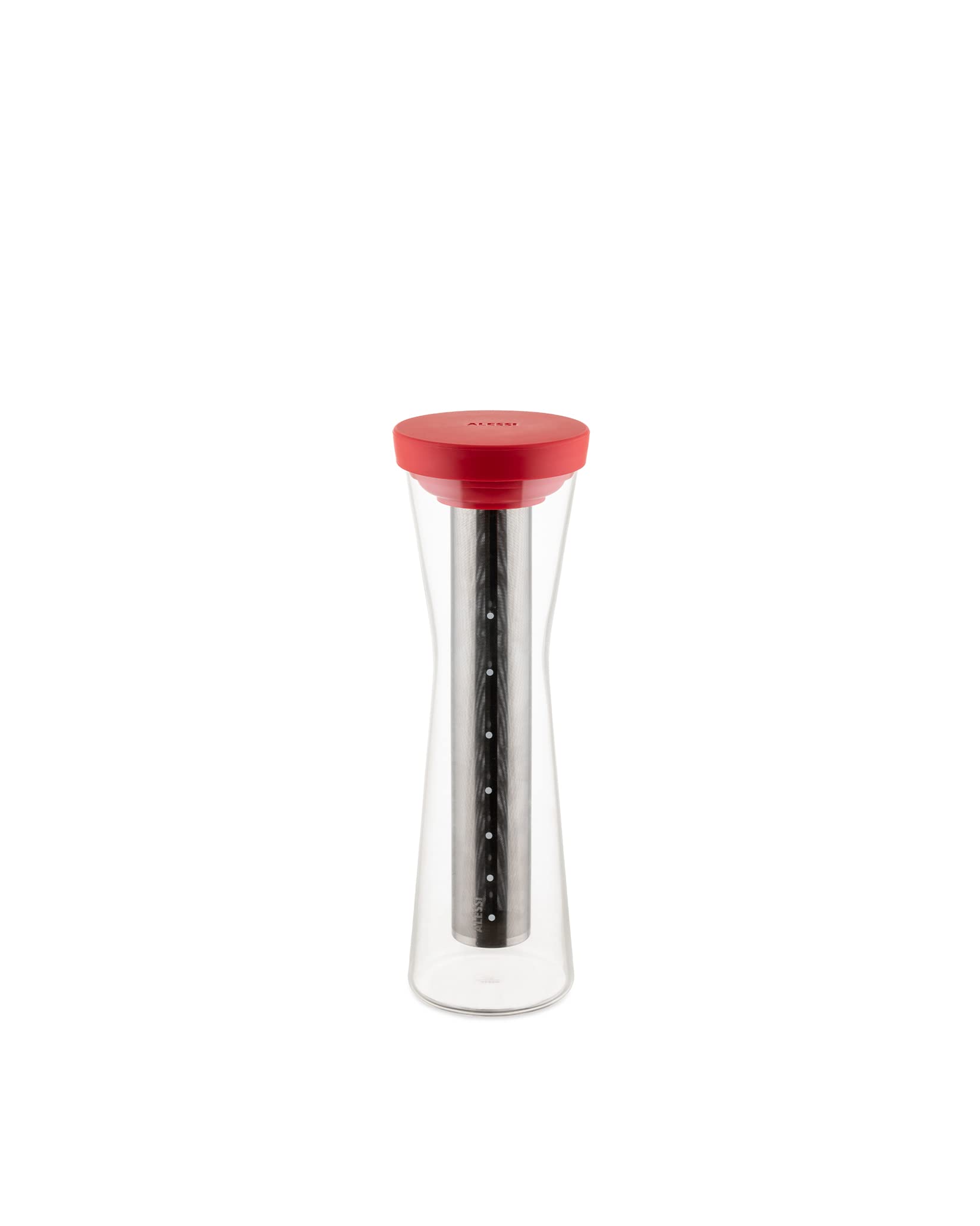 Alessi Mazagran GIA31 R, carafe pour café froid, verre borosilicate, rouge
