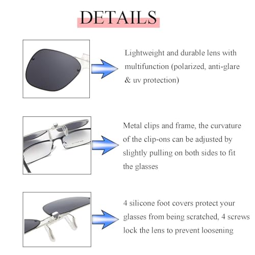 Image of Polarized Clip on Sunglasses Over Glasses for Men Women Flip Up Clip-on Shades for Driving Fishing