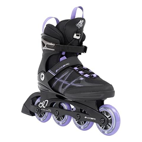 K2 Skate Alexis 80 PRO Damen Inline Skates — Black - Lavendar — 30G0213, EU: 41.5 (UK: 7.5 / US: 10) Cover