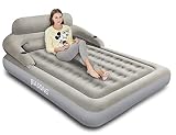 JEASONG Air Mattress with Headboard, Fast Inflation/Deflation Inflatable Airbed, 9 Inches High Blow