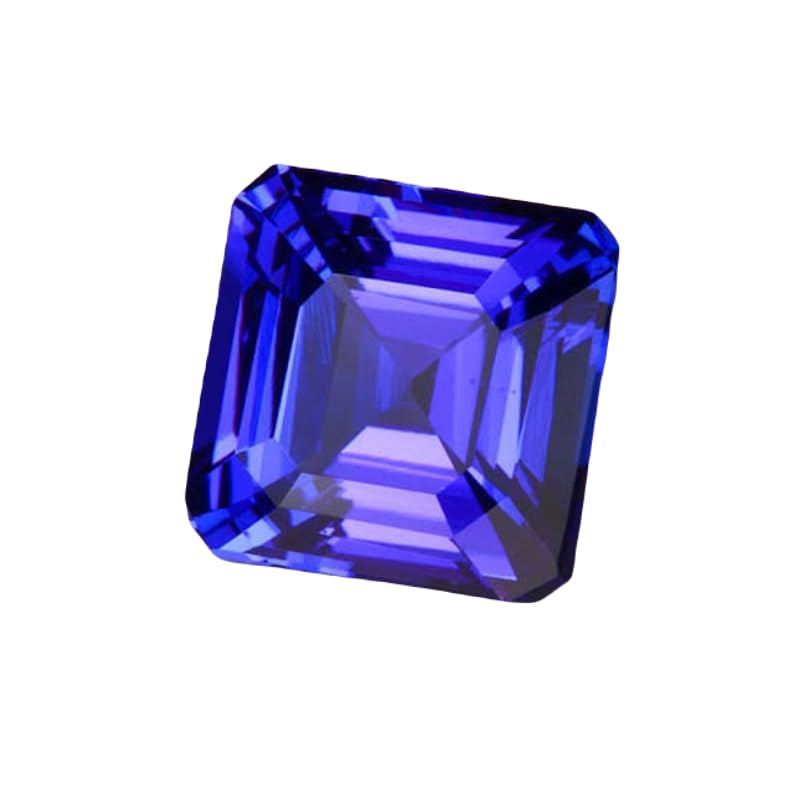 Tanzanite naturelle 5x5mm Asscher calibrée pour sertissage réussi