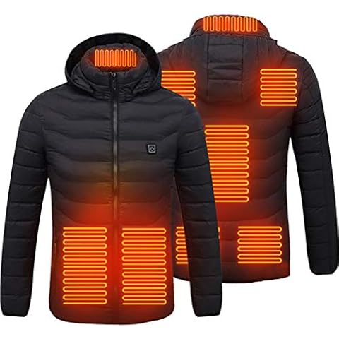Eeneme Heated Vest, Unisex Heated Coat for men women, Lightweight USB Rechargeable Electric Heated Jacket with 8 Heating Zones, Winter Warming Jacket Coat Cover