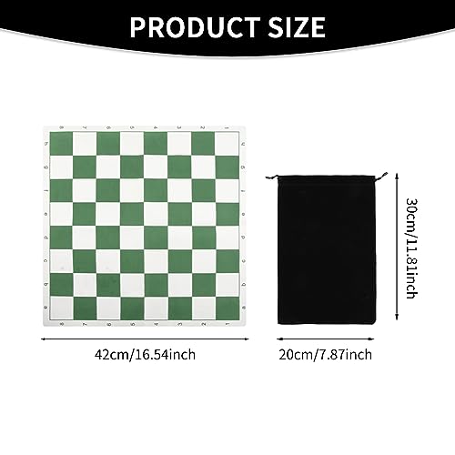 Set portátil de ajedrez y damas con tablero de 42 cm miniatura 2