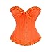 Corset Tops for Women Plus Size Overbust Corset Top Medieval Renaissance Gothic Sexy Corsets Ladies Lingerie Shapewear Steampunk Going Out Crop Tops Small 01-Orange