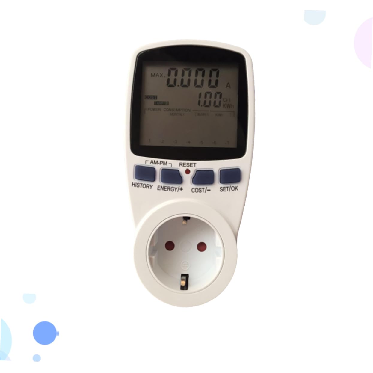 Prise de Lecture Compteur D'énergie Multifonction Blanc Plastique