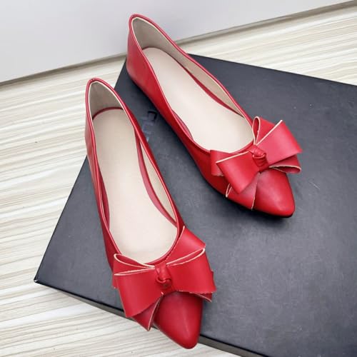 Image of SAILING LU Women's Bow-Knot Pointed Toe Ballet Flats