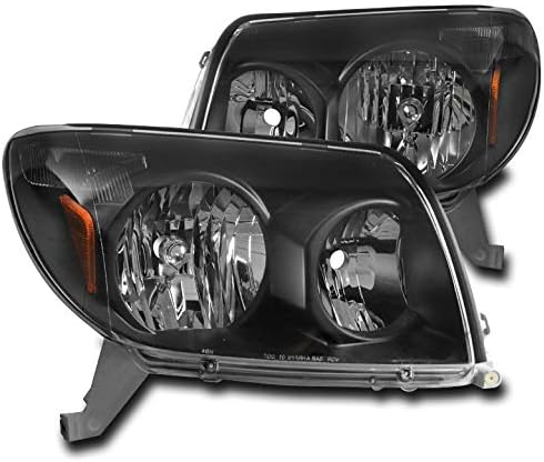 Replacement Black Headlights Headlamps Compatible with 2003-2005 Toyota 4Runner