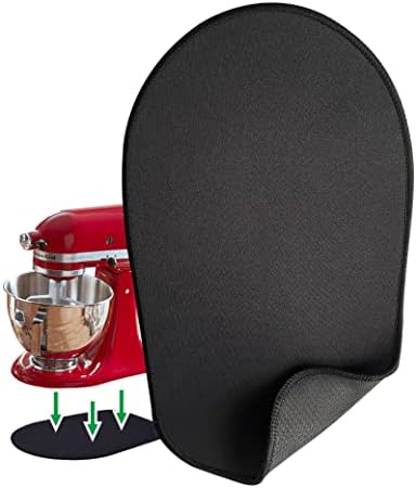 Mixer Mover for KitchenAid Stand Mixer, Mixer Slider Mat Kitchen Appliance Mats Compatible with KitchenAid 4.5-5 Qt Tilt-Head Stand Mixer, KitchenAid Artisan Mixer Sliding Mat [Black]