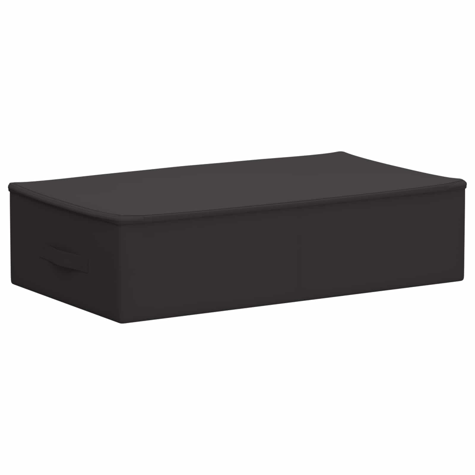 Générique Scatola portaoggetti 6 pezzi in tessuto non tessuto antracite, 50 x 30 x 25 cm, con due scomparti e design pieghevole per camera da letto o soggiorno.