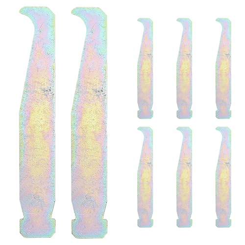 8Pcs Chainsaw Bar Cleaning Tool, 3.9'x0.6', Yellow Groove Dressing Tool Cleaners for Most Chainsaws, Carbon Steel Bar Greaser Cleaner Parts Accessories for Guide Bar Chain Rail Trough