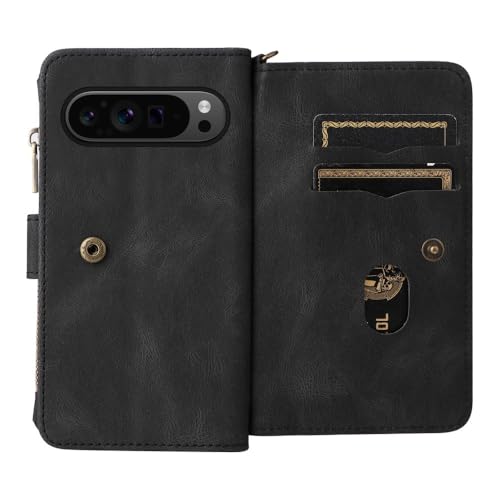 Étui portefeuille Google Pixel 7 Pro noir avec 15 fentes cartes - 3