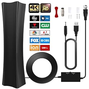 TV Antenna for Smart TV 4K HDTV 360° Signal Reception with Signal Booster Free Local Channels Support All Television TV…