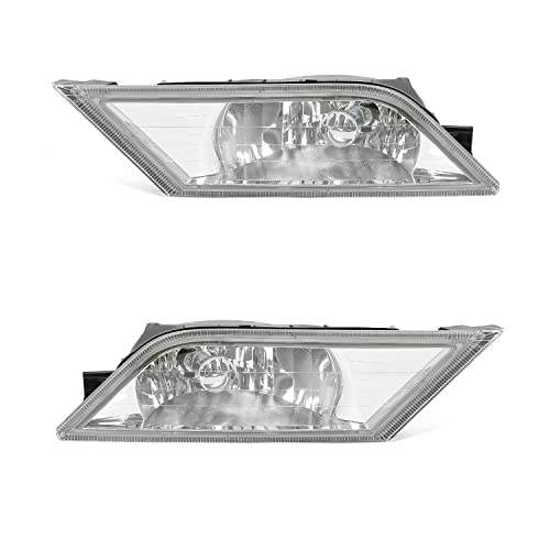 KUAFU Fog Light Compatible with 2011-2013 Honda Odyssey Bumper Driving Fog Lamps W/Bulbs & Wiring Harness & Switch Kit Replacement for HO2593129 HO2592129 Driver & Passenger Side - Clear Lens