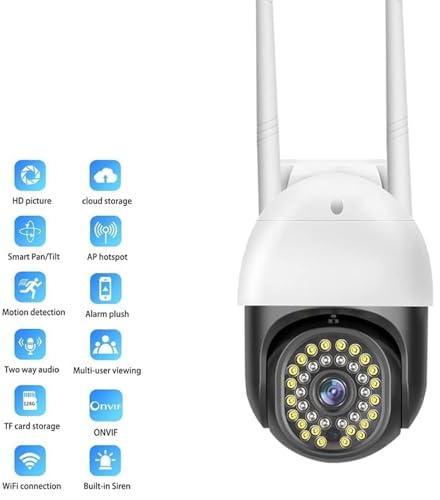 Image of TP PLUS 3MP Outdoor Smart WiFi Wireless IP CCTV Security Camera | Colored Light Vision | 2-Way Audio | Motion Track | Cruise Mode | Support 128 GB Micro SD Card Slot (Black Dome)