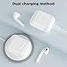 Compatible with 1st & 2nd Generation Airpod Charging Case, Wireless Airpod Replacement Case with Bluetooth Pairing Sync Button, Air Pods 1/2 Charging Cases Only, White, No Earbuds