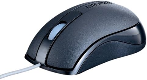 バッファロー iBUFFALO BOMCM03BKA Optical Wired Mouse, USB + PS/2 Connection, Medium, Black