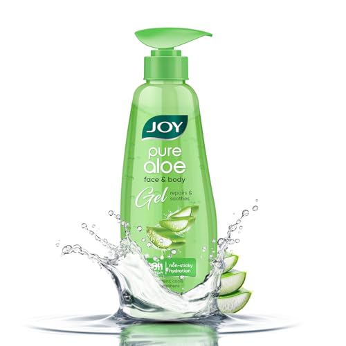 Image of Joy Pure Aloe Vera Gel for Face & Body (300ml) with Natural Moisturisers & Pro Vitamin B5 | 99% Pure Aloe Gel for Hydrating Dry & Damaged Skin | Non Sticky & Quick Absorbing