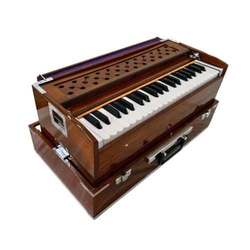 Wooden Foldable Harmonium 3.5 Octave, 440 HZ, Hand Made Export Quality Product, Indian Musical Instruments (Made in INDIA)
