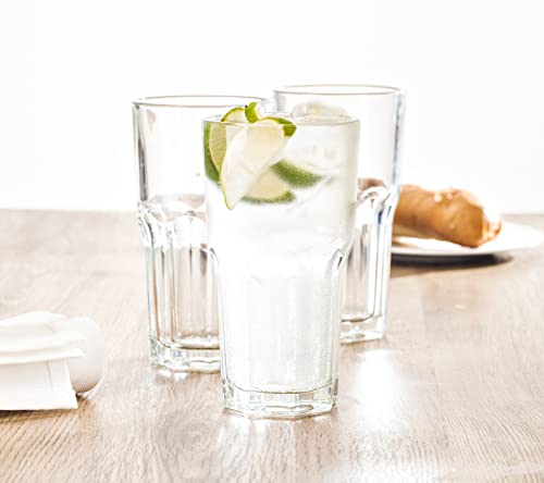 Fortessa Basics Chez Bistro Everyday 12 Pack Set Glassware Kitchen And Barware Great For: Beer, Cocktails, Water, Juice, Iced Tea, Soft Drinks, Cooler Glass, 16 Ounce #TOP2