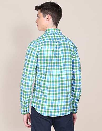 Image of U.S. POLO ASSN. Checked Regular Fit Shirt for Men - 100% Cotton, Breathable & Comfortable, Full Sleeves Casual Shirt for Men