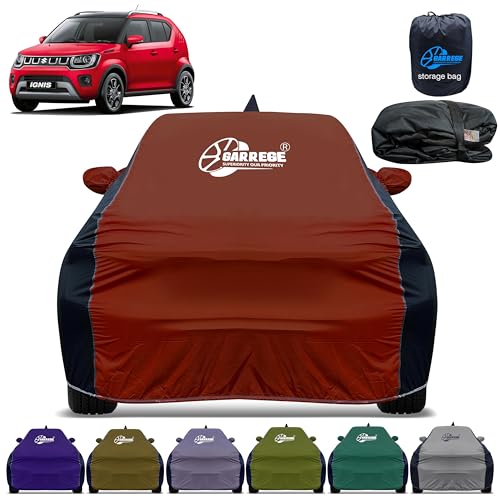 Image of Car Cover for Maruti Ignis All-Weather & Scratch Protection with Mirror & Antenna Pockets | Washable Fabric | Custom Fit | Premium Multicolor | We Send Any One Color from Showing Image