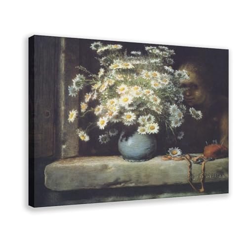 Peinture de fleurs pastel Millet pour une décoration de salon vintage et bucolique