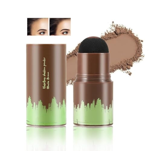 Image of Hairline Powder Stick for Women & Men, Natural Shadow Filler & Shading Sponge Pen for Thinning Hair, Quick Root Touch-Up & Hairline Concealer (BROWN HAIR STICK POWDER)