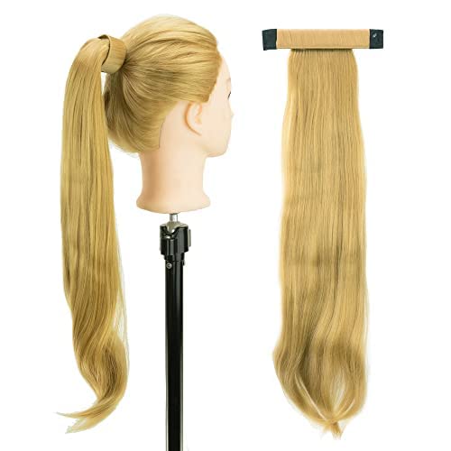 Miniatura 4 de IMISSU Novelly Design - Extensión de pelo largo ondulado con cola de caballo con diadema flexible (marrón claro)