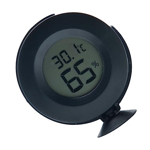 Sosoport 1pc Thermometer Humidity Reptile Gauge Room Digital Reptiles Tank Humidity Meter Mini Turtles Sucker Reptile Hygrometer Brush for Tortoise Shell Home Climbing Pet Box Lizard Abs