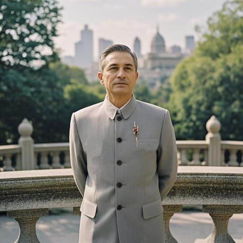 Men's Chinese Tunic Suit Set Formal 2 Pieces Blazer Pants Set Stand Collar Chinese Suit for Men Wedding Prom2