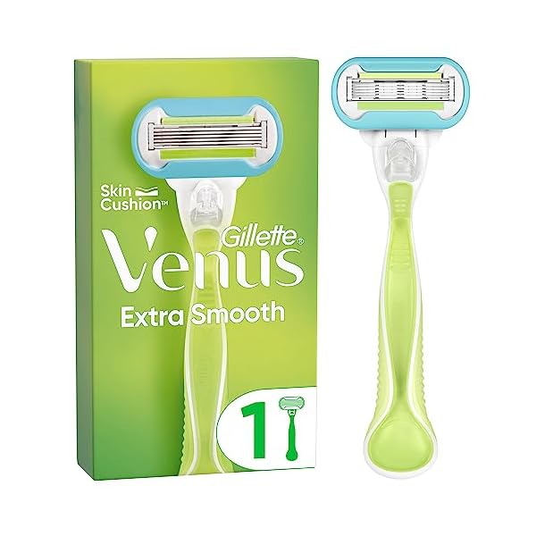 Gillette Venus Extra Smooth Rasierer Damen, Damenrasierer + 1 Rasierklinge