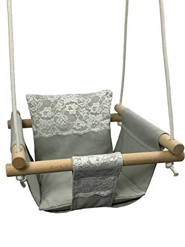 Baby cotton canvas swing chair, indoor outdoor patio, toddler ham…