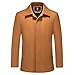 KUDORO Herren Wintermantel Wolle Kurzmantel Herren Wollmantel Winterjacke Slim Fit für Business Freizeit Peacoat Herren Casual(Braun,XL)