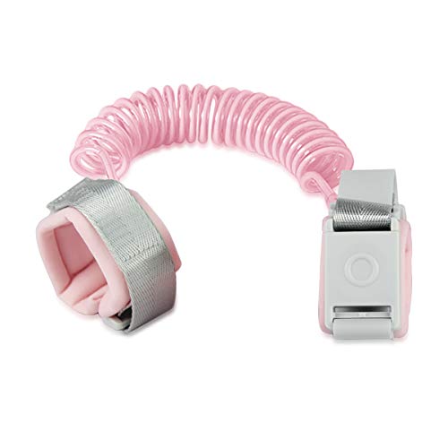 SONARIN Anti Lost Safety Wrist Link Child Safety Strap,Anti Lost Wrist Walking Hand Belt and Magnetic Induction Lock for Toddlers,Babies & Kids(Pink)