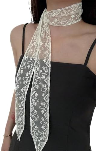 RoseSeek Women's Lace Sheer Mesh Scarves Lightweight Fashion Neck...