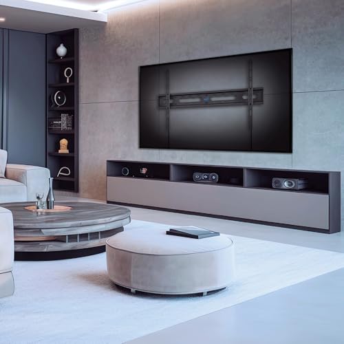 Image of ELG TV Wall Mount| Heavy Duty LCD Wall Stand | Flat and Curved Panel LED Wall Mount| Universal Fixed Stand| VESA 600x400mm|Suitable for 40 to 86 Inches| Holds Upto 50Kg| FIX600