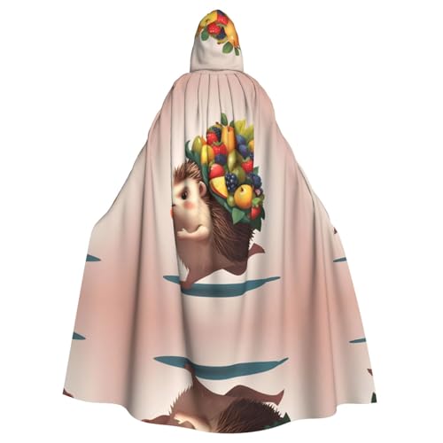 Cape à capuche hérisson adulte pour festivals et soirées de saison