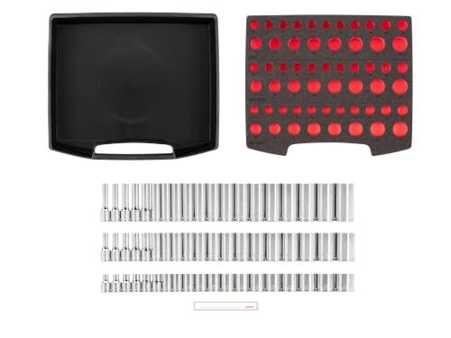 Image of TEKTON 3 /8 Inch Drive 12-Point Socket Set, 57-Piece | SHD91702