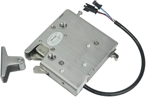 Electronic Rotary Push-to-Close Latch, Auto Lock, with Latch Status Microswitch, Non-Sealed Connector, Electric Cabinet Drawer Locker Lock