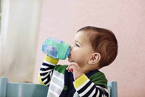 Image of AVENT Philips Silicone Classic Spout Cup with Handle | Blue /Green | 200ml (SCF551 /05)